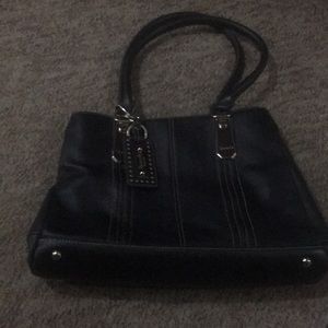 Tignanello Black Leather Shoulder Bag